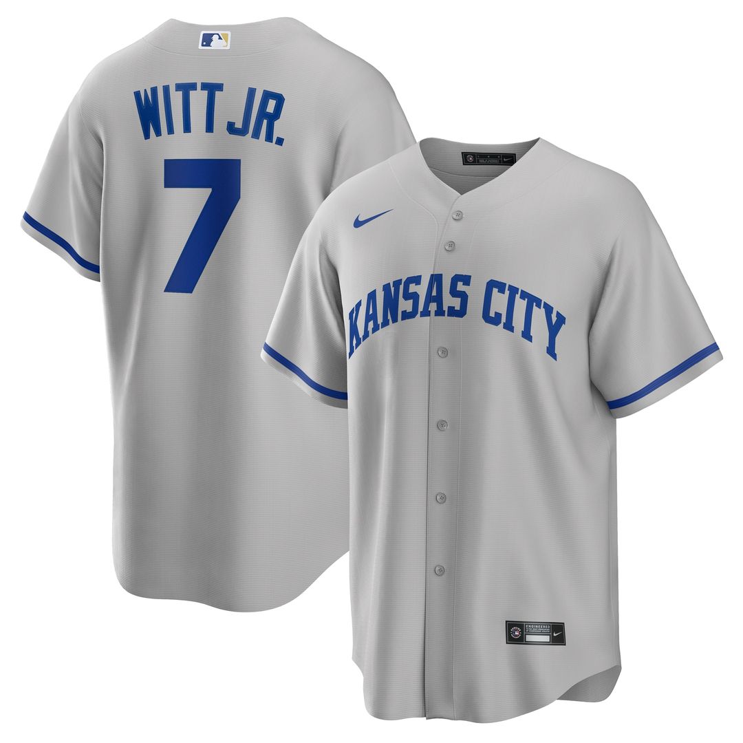 Kansas City Royals Bobby Witt Jr. Alternate 2 Replica Jersey - Rush Blue