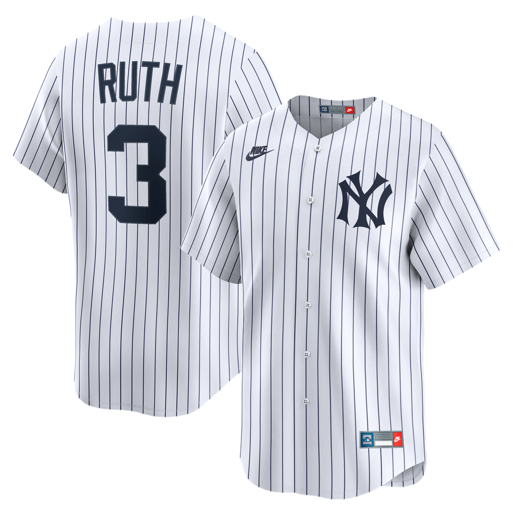 New York Yankees Babe Ruth Throwback Cooperstown Limited Jersey - White