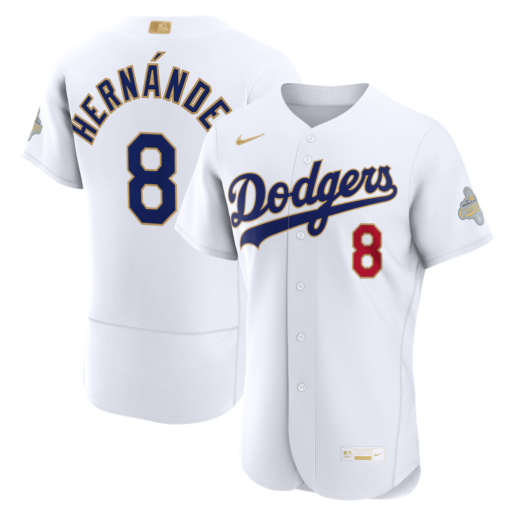 Los Angeles Dodgers Enrique Hernández 2026 Gold Collection Authentic Jersey - White