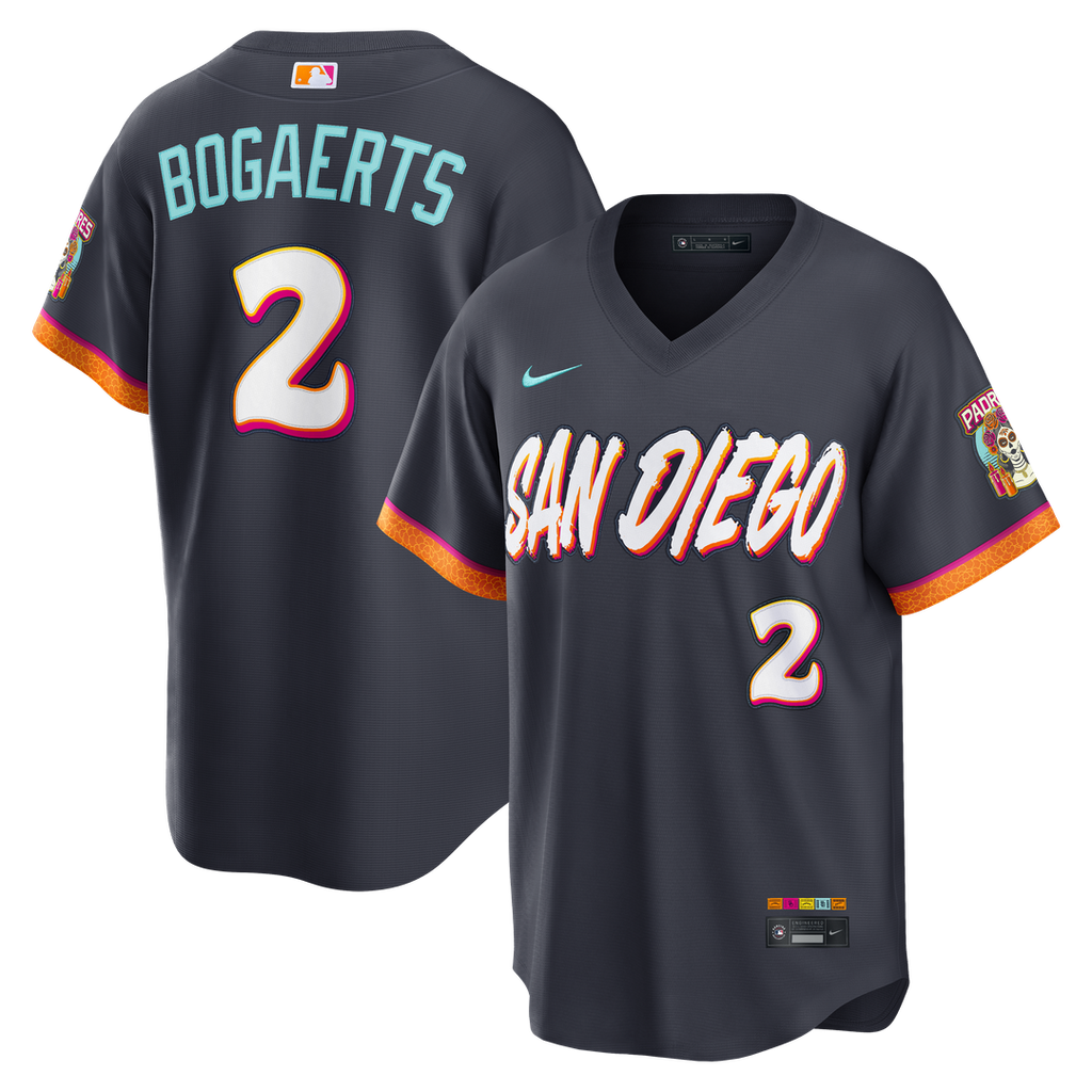 San Diego Padres Xander Bogaerts 2026 City Connect Stadium Jersey - Obsidian