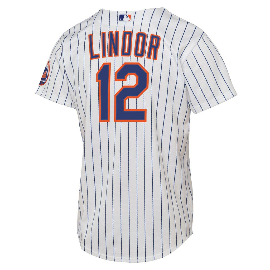 New York Mets Francisco Lindor Youth Road Stadium Jersey - Gray