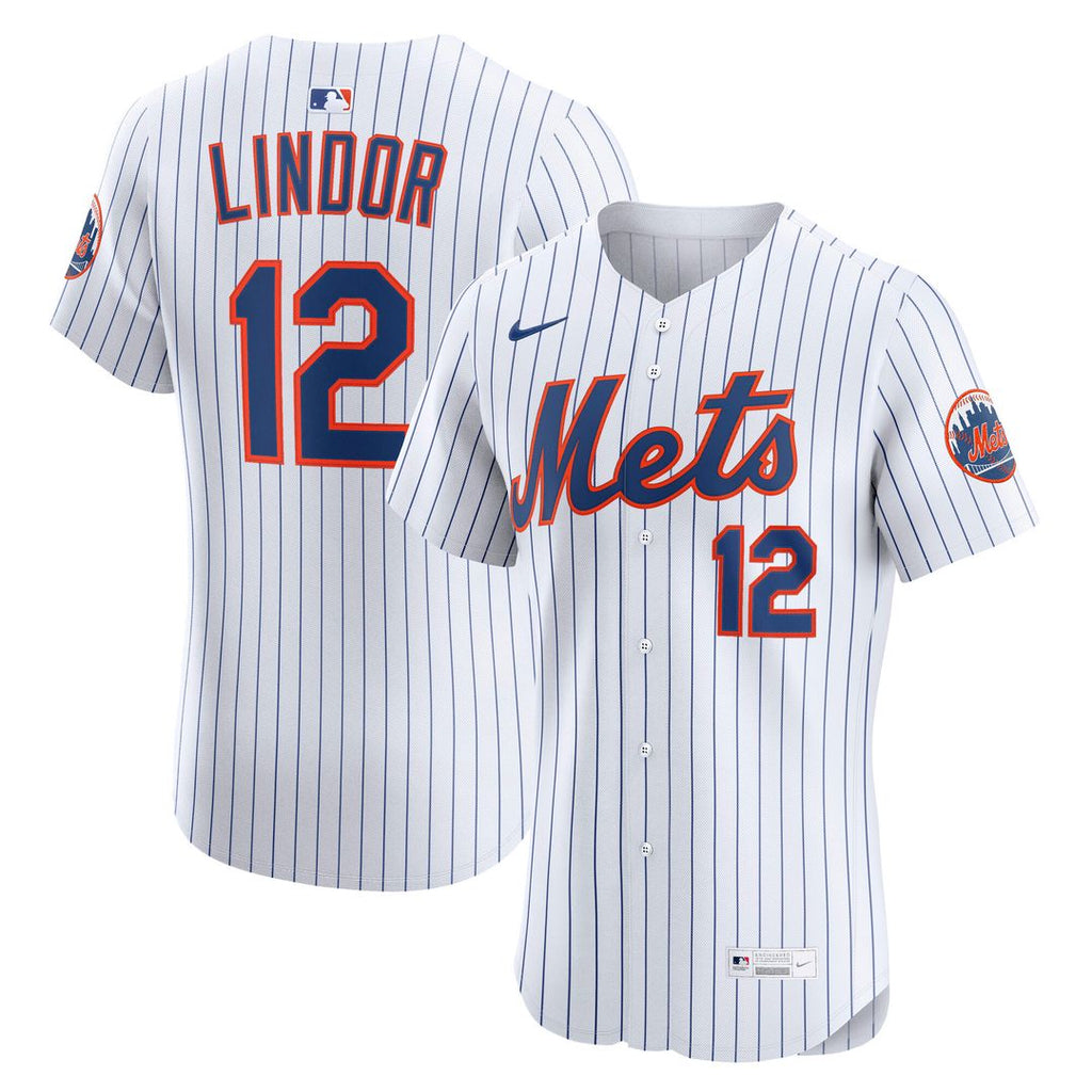 New York Mets Francisco Lindor Home Elite Jersey - White