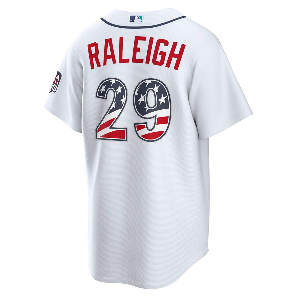 Seattle Mariners Cal Raleigh USA 250 Fourth of July Home Stadium Jersey - White