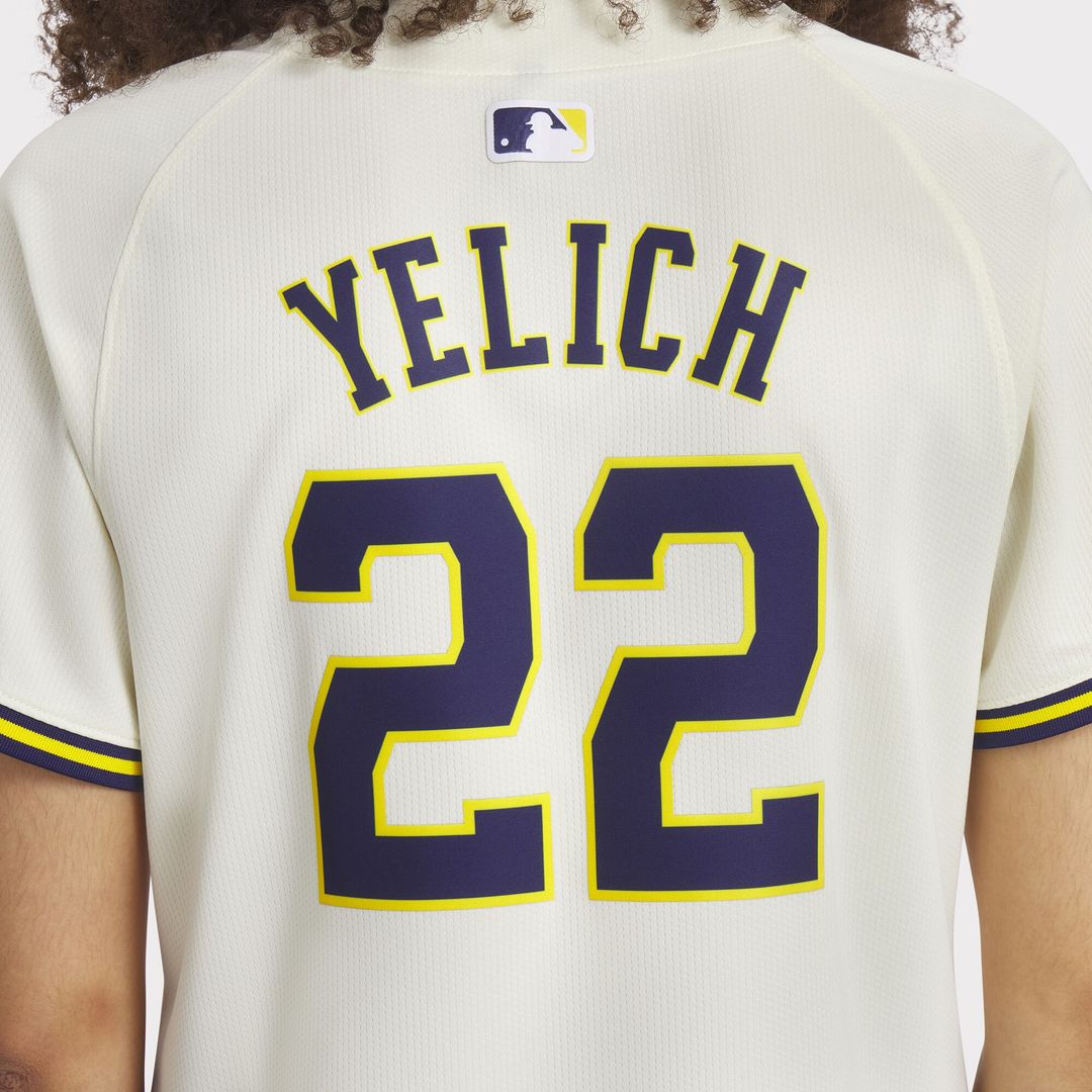 Milwaukee Brewers Christian Yelich Women's Home Limited Jersey - Cream