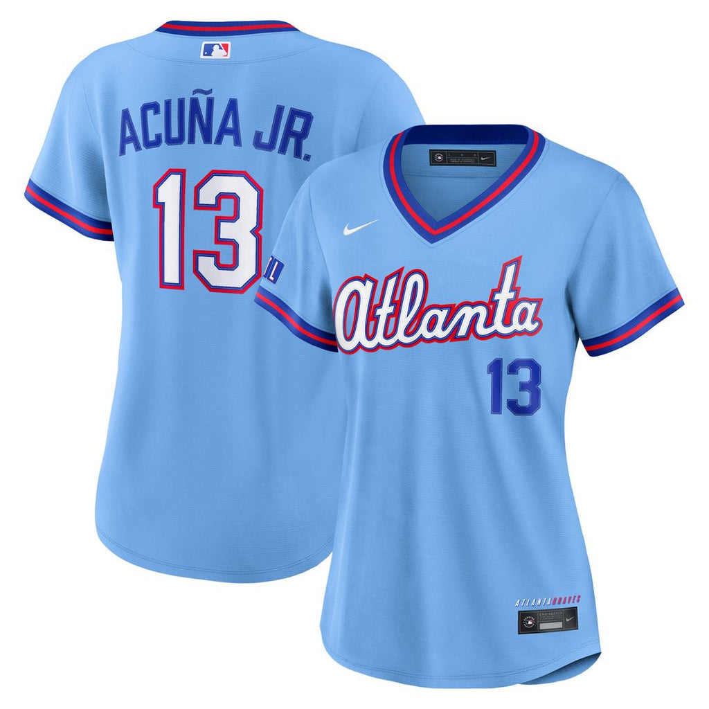 Atlanta Braves Ronald Acuña Jr. Women's 2026 City Connect Stadium Jersey - Powder Blue