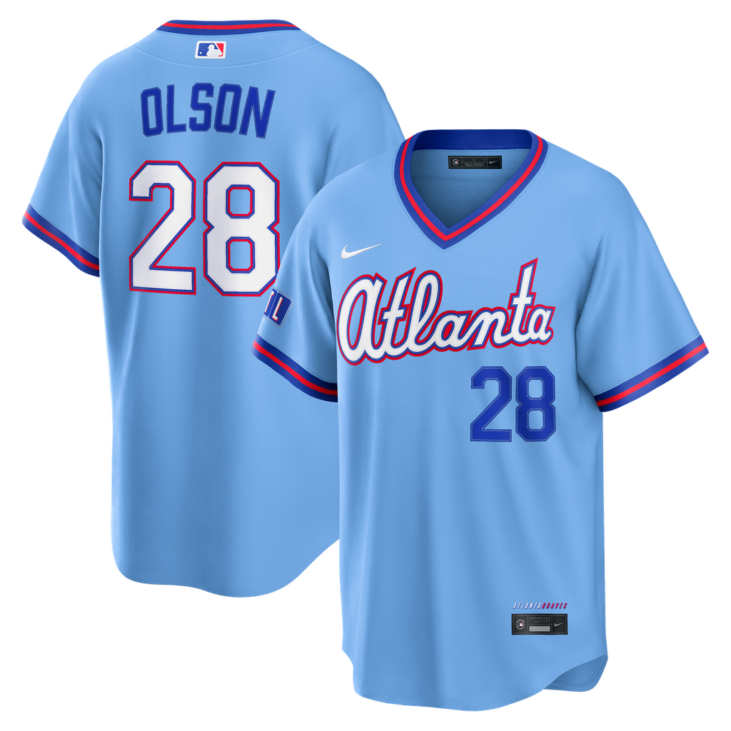 Atlanta Braves Matt Olson 2026 City Connect Stadium Jersey - Powder Blue