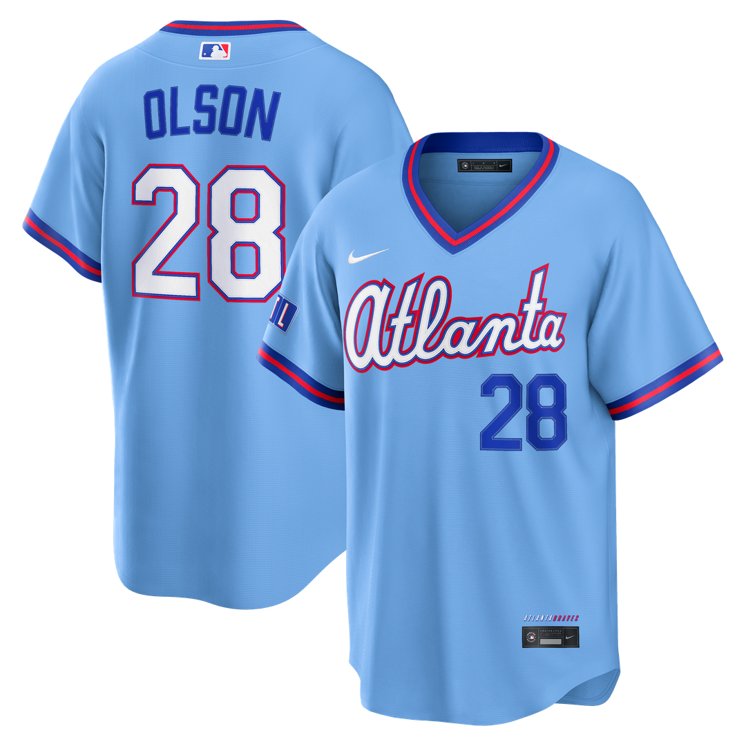 Atlanta Braves Matt Olson 2026 City Connect Stadium Jersey - Powder Blue