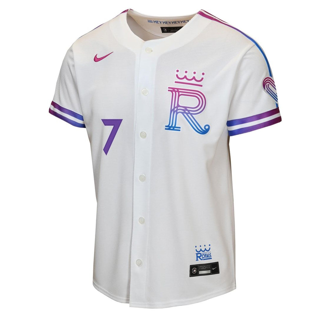 Kansas City Royals Bobby Witt Jr. Youth 2026 City Connect Stadium Jersey - White