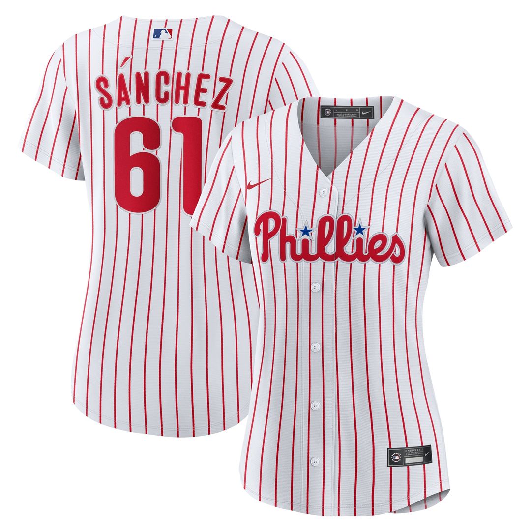 Philadelphia Phillies Cristopher Sanchez Women's Home Replica Jersey - White