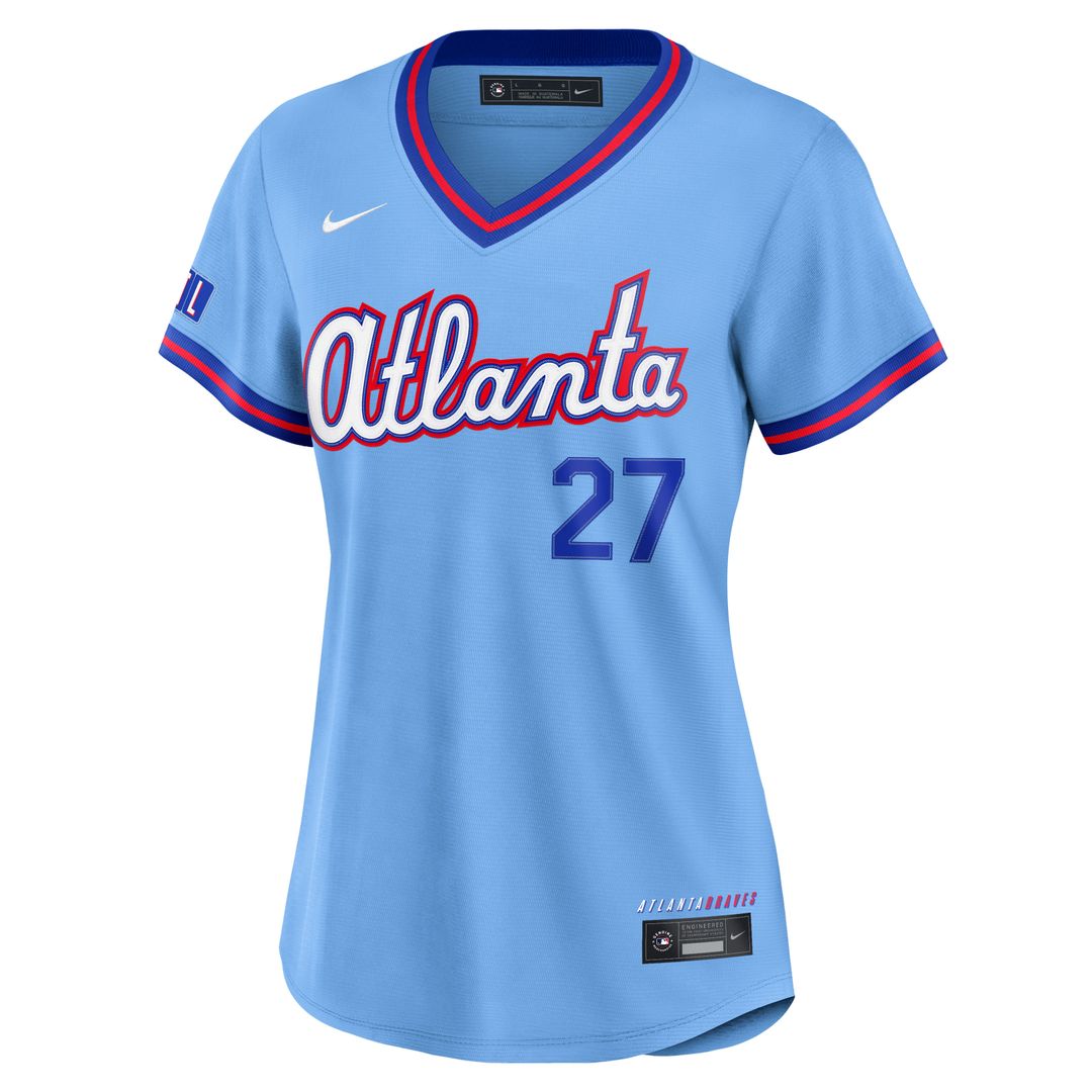 Atlanta Braves Austin Riley Women's 2026 City Connect Stadium Jersey - Powder Blue