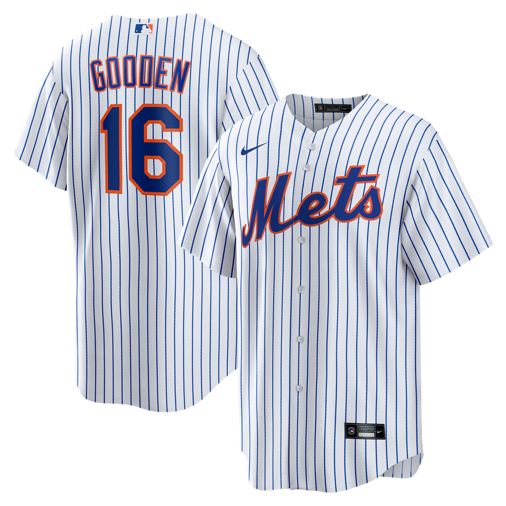 New York Mets Dwight Gooden Home Retired Replica Jersey - White