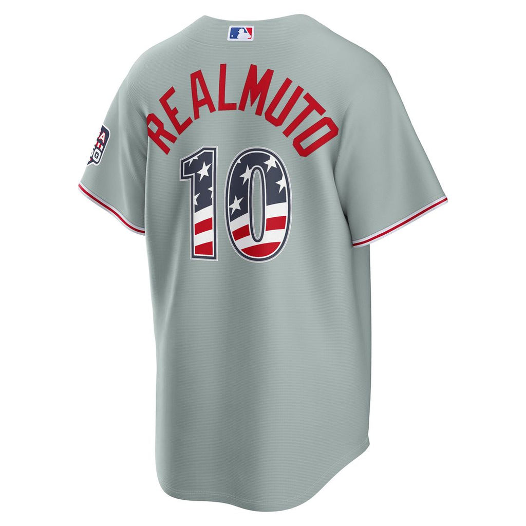 Philadelphia Phillies J.T. Realmuto USA 250 Fourth of July Road Stadium Jersey - Gray