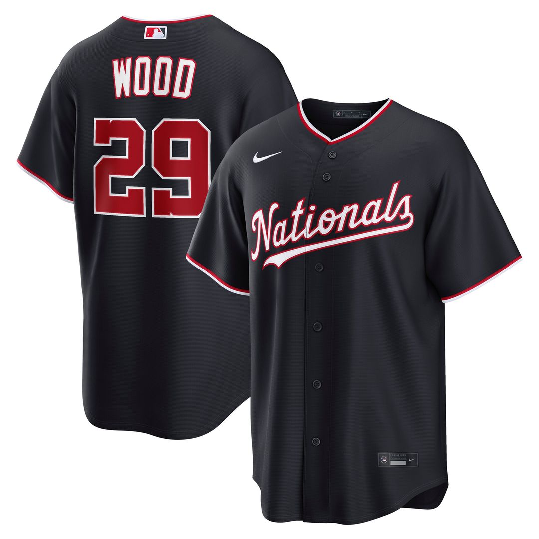 Washington Nationals James Wood Alternate Replica Jersey - Navy