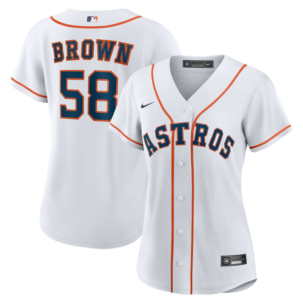 Houston Astros Hunter Brown Women's Home Replica Jersey - White