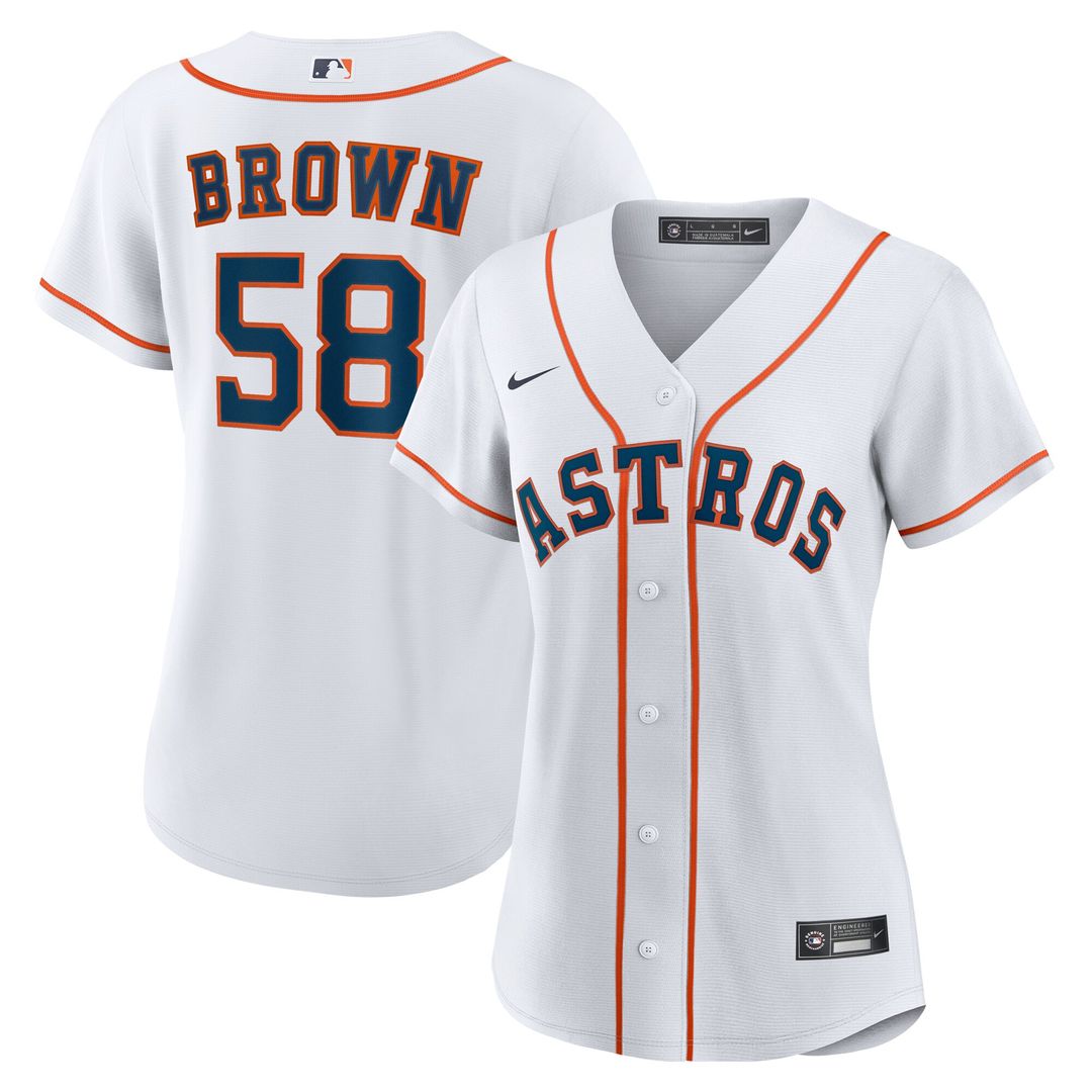 Houston Astros Hunter Brown Women's Home Replica Jersey - White