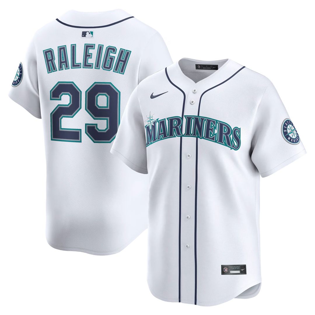 Seattle Mariners Cal Raleigh Home Limited Jersey - White
