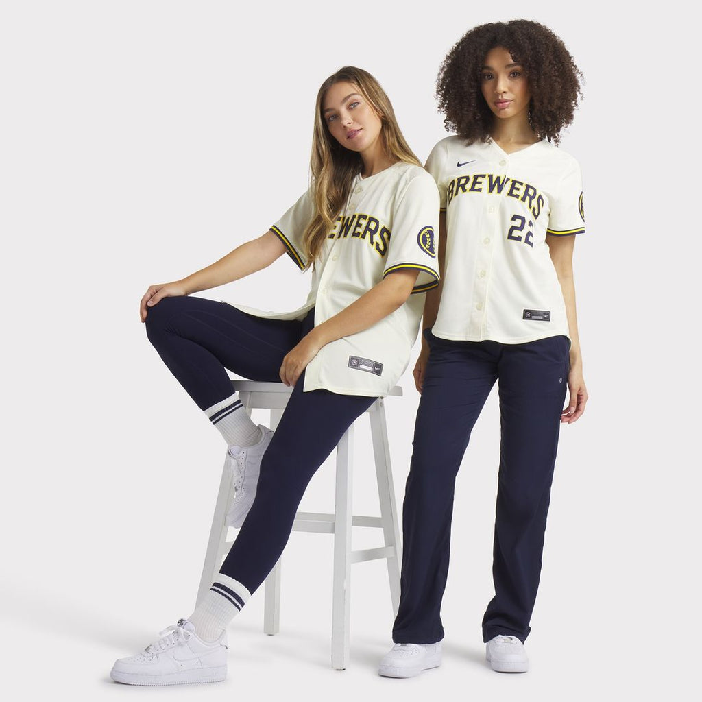 Milwaukee Brewers Christian Yelich Women's Home Limited Jersey - Cream