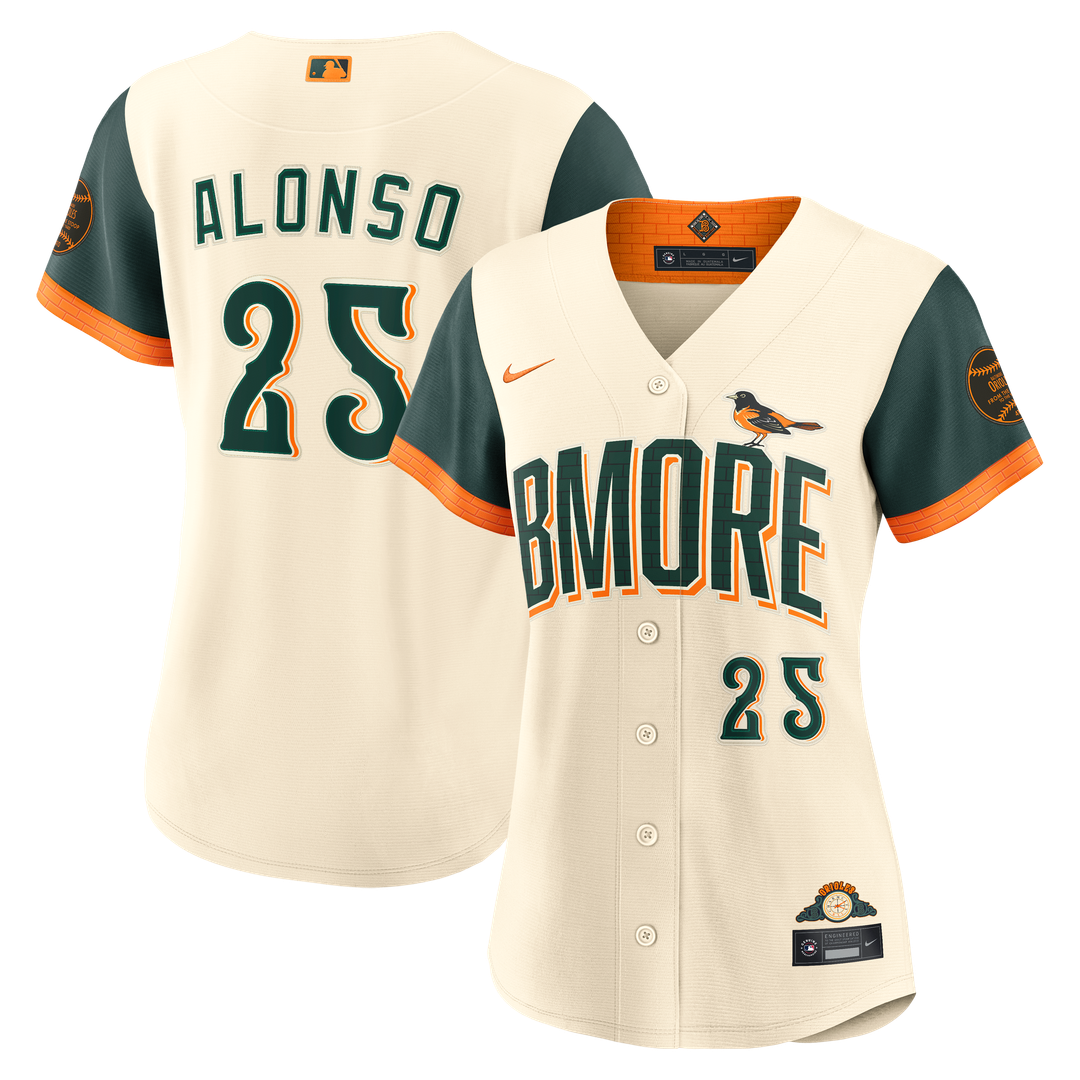 Baltimore Orioles Pete Alonso Women's 2026 City Connect Stadium Jersey - Cream