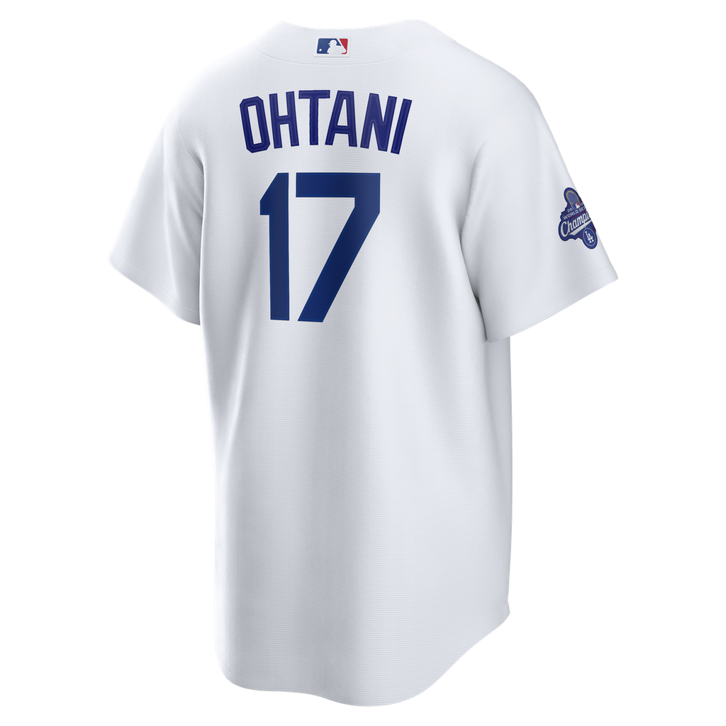 Los Angeles Dodgers Shohei Ohtani 2025 World Series Champions Home Replica Jersey - White