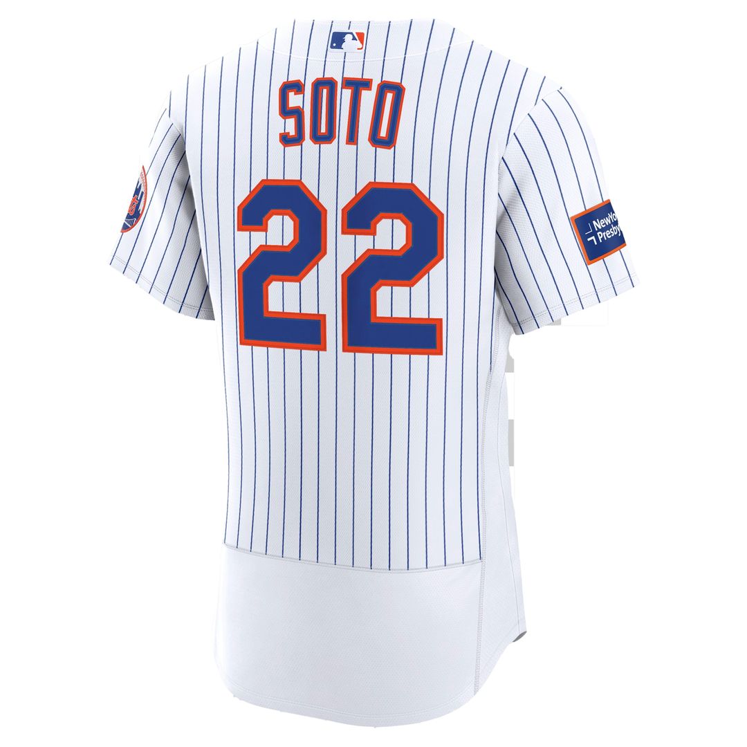 New York Mets Juan Soto Home Authentic Sponsor Patch Jersey - White
