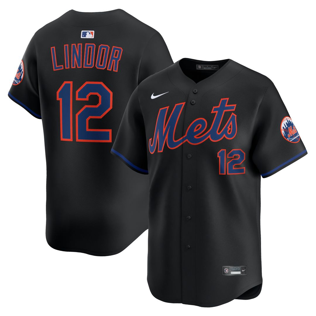 New York Mets Francisco Lindor Alternate Limited Jersey - Black