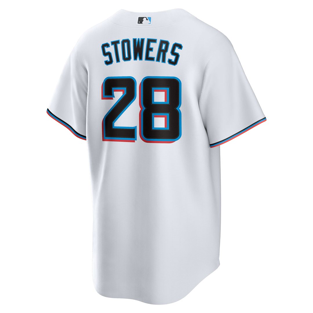 Miami Marlins Kyle Stowers Home Replica Jersey - White