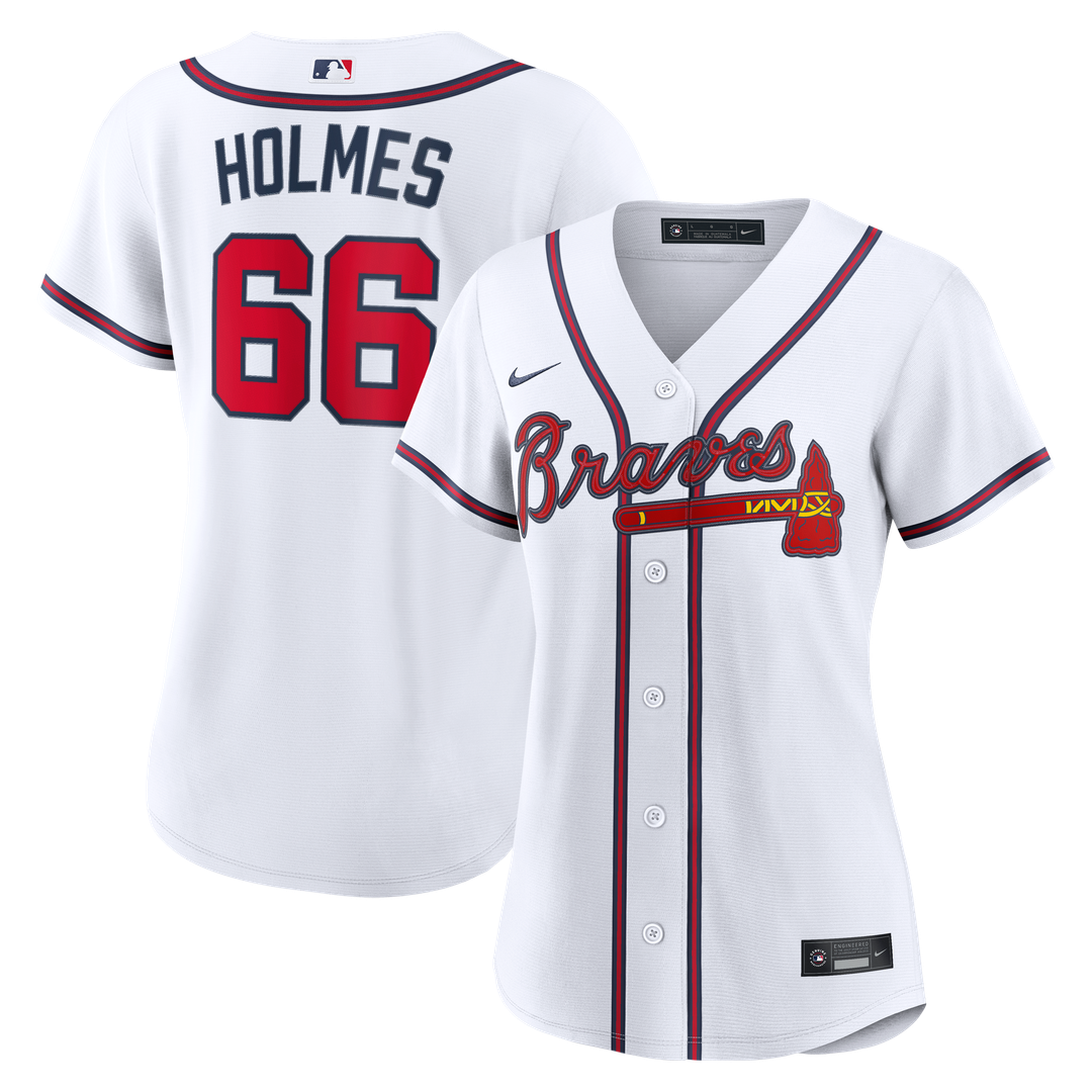 Atlanta Braves Grant Holmes Women's Home Replica Jersey - White