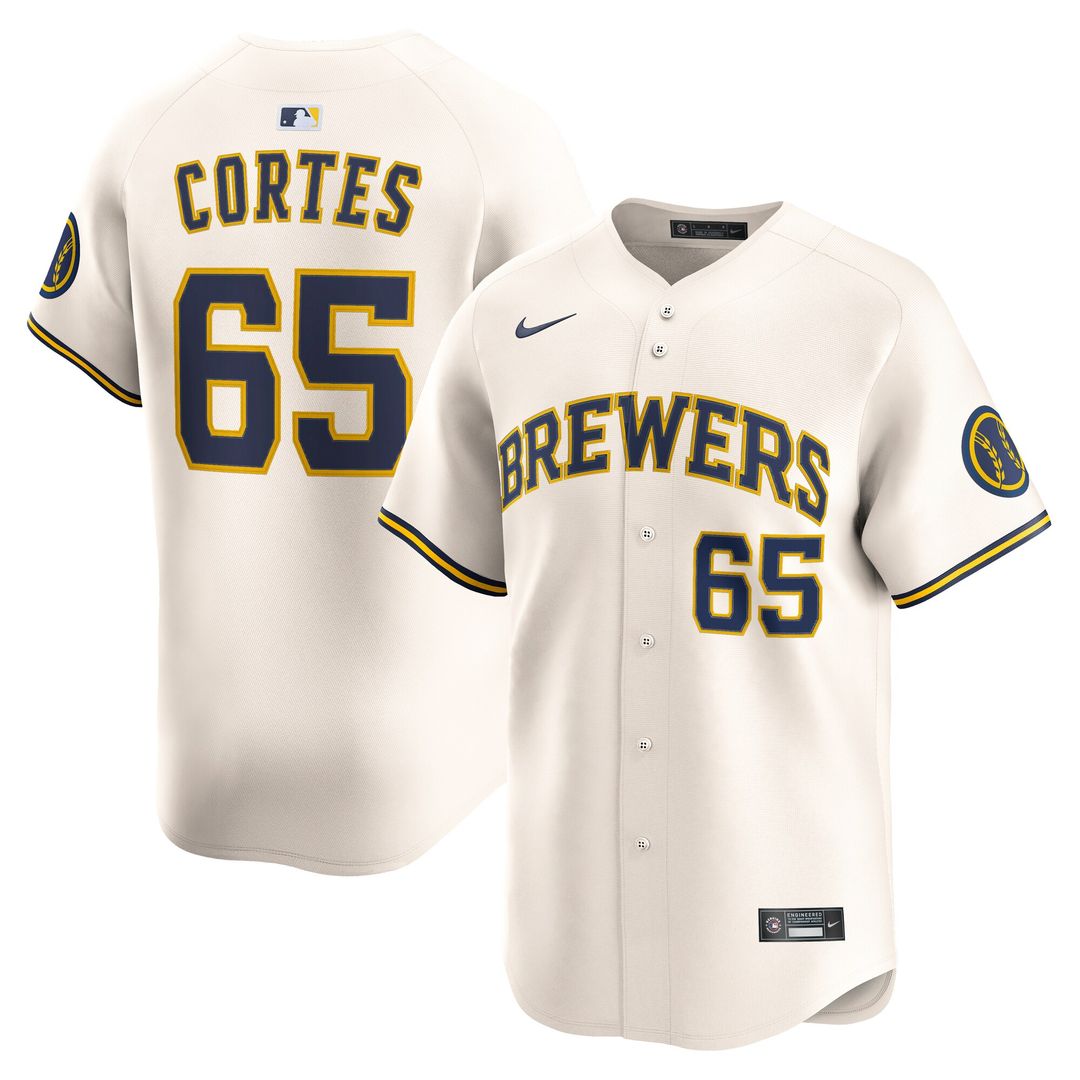 Milwaukee Brewers Nestor Cortes Home Limited Jersey - Cream