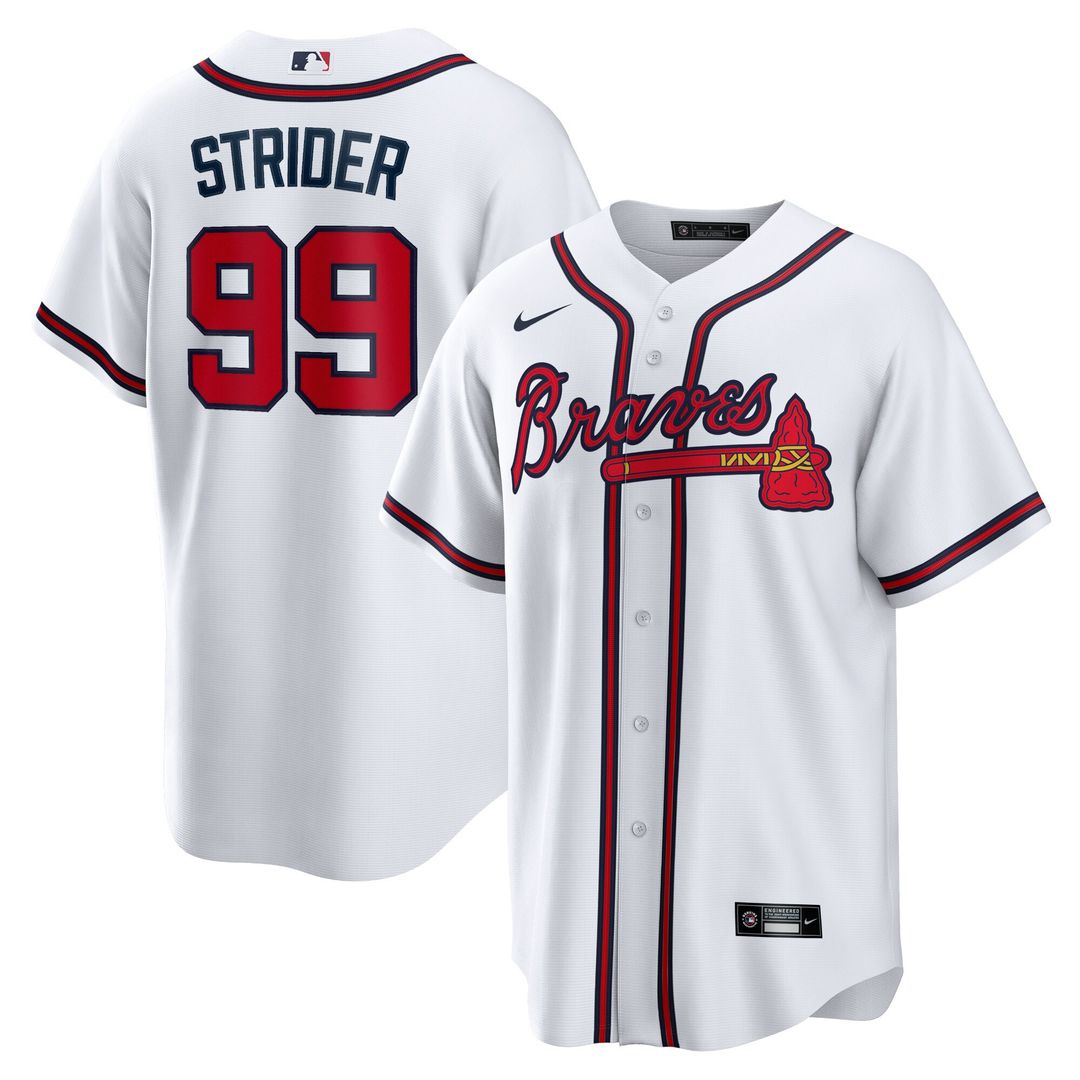 Atlanta Braves Spencer Strider Replica Jersey - White