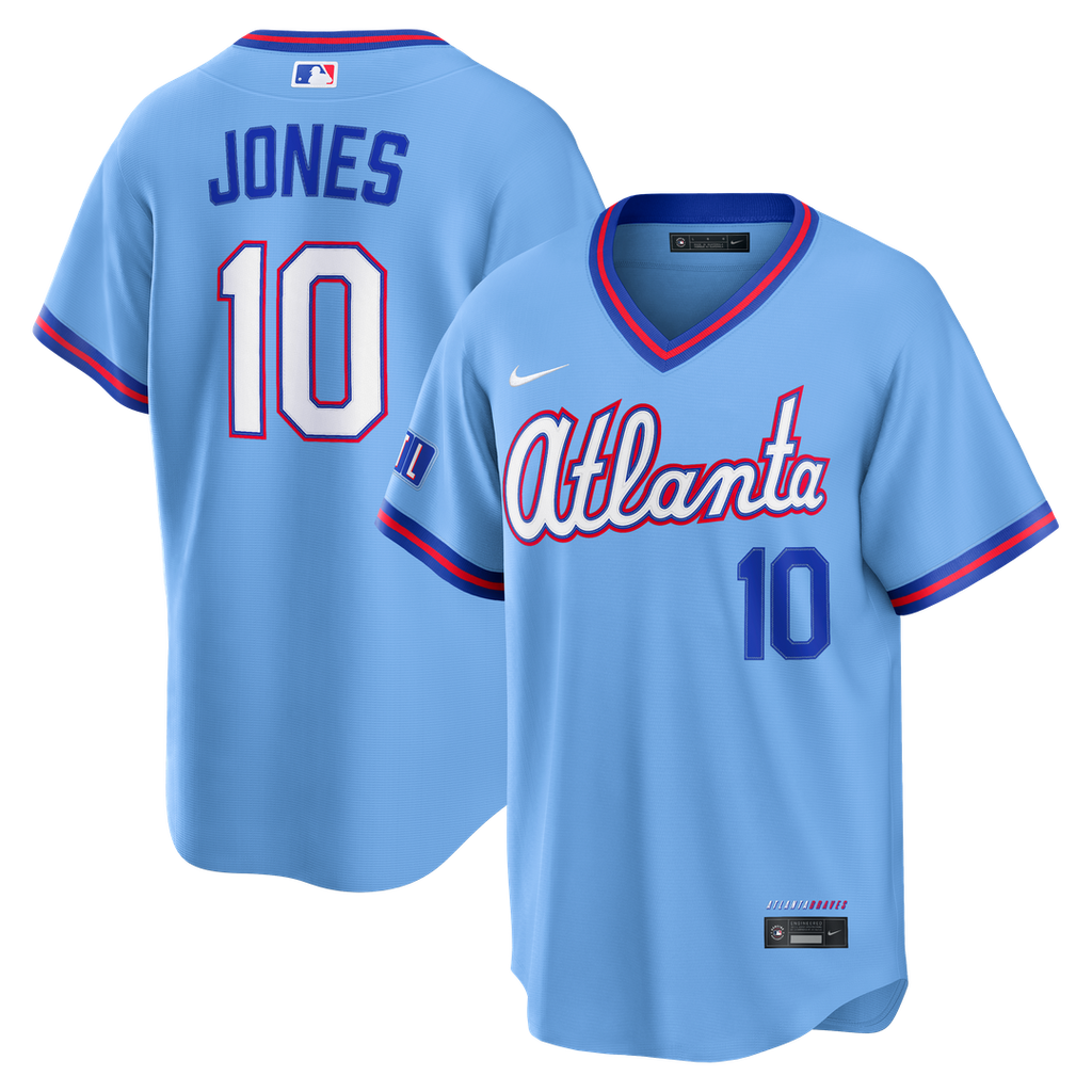 Atlanta Braves Chipper Jones 2026 City Connect Stadium Jersey - Powder Blue