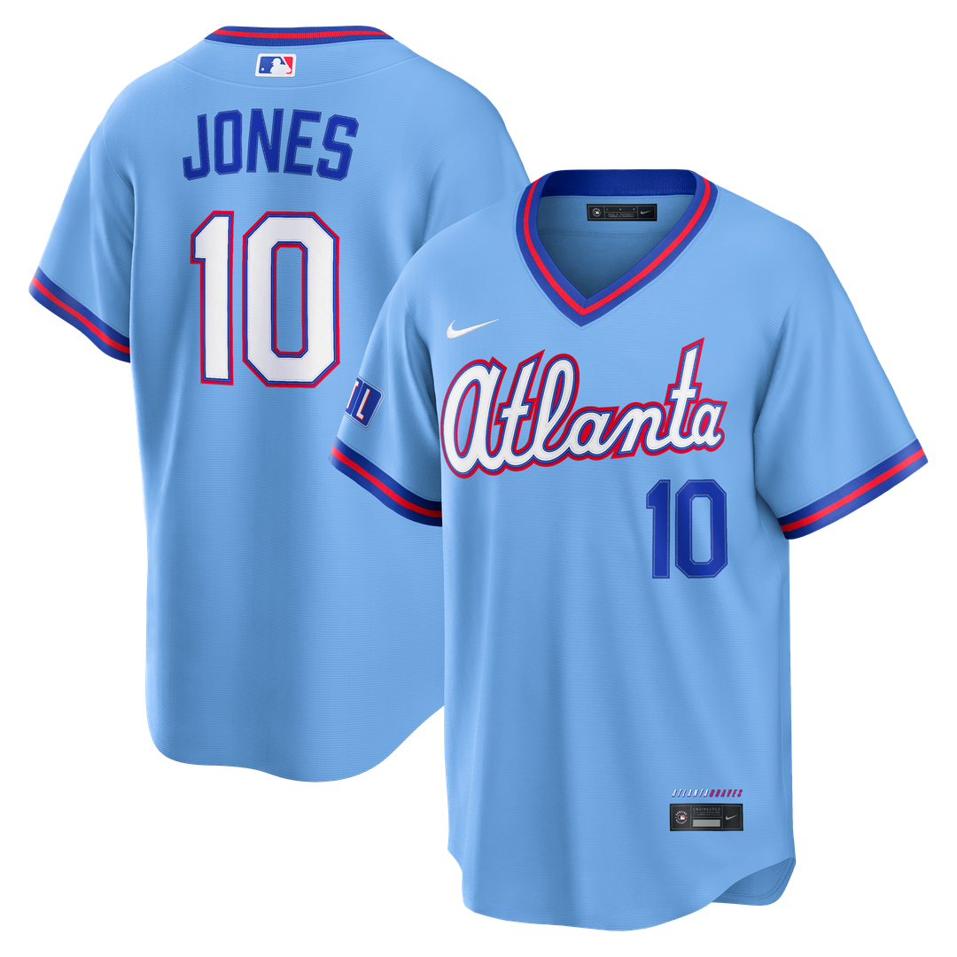 Atlanta Braves Chipper Jones 2026 City Connect Stadium Jersey - Powder Blue