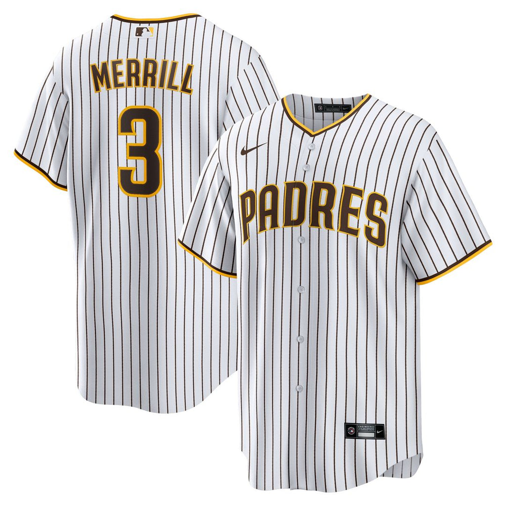 San Diego Padres Jackson Merrill Home Replica Jersey - White