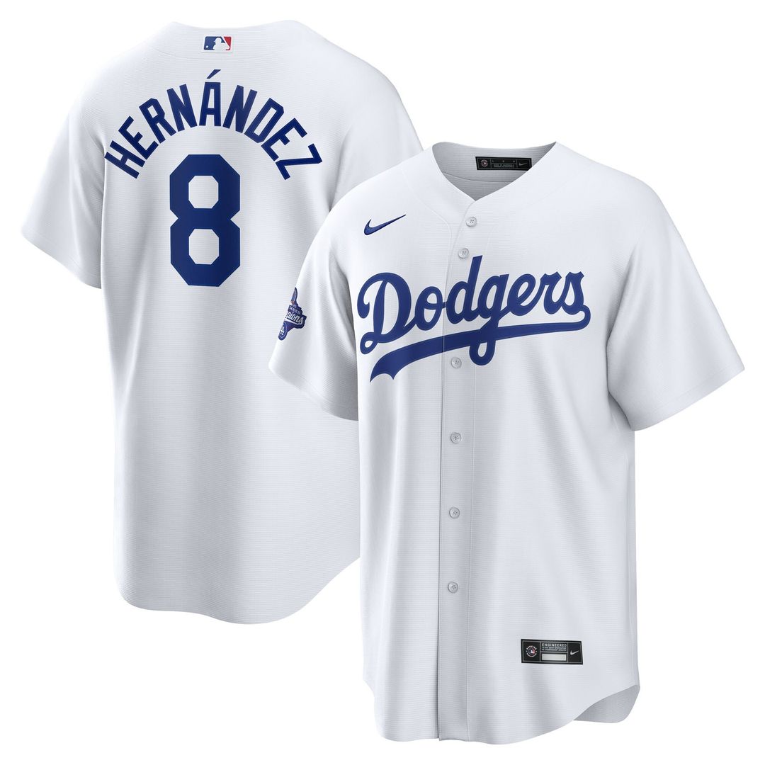 Los Angeles Dodgers Enrique Hernández Home 2025 World Series Champions Replica Jersey - White