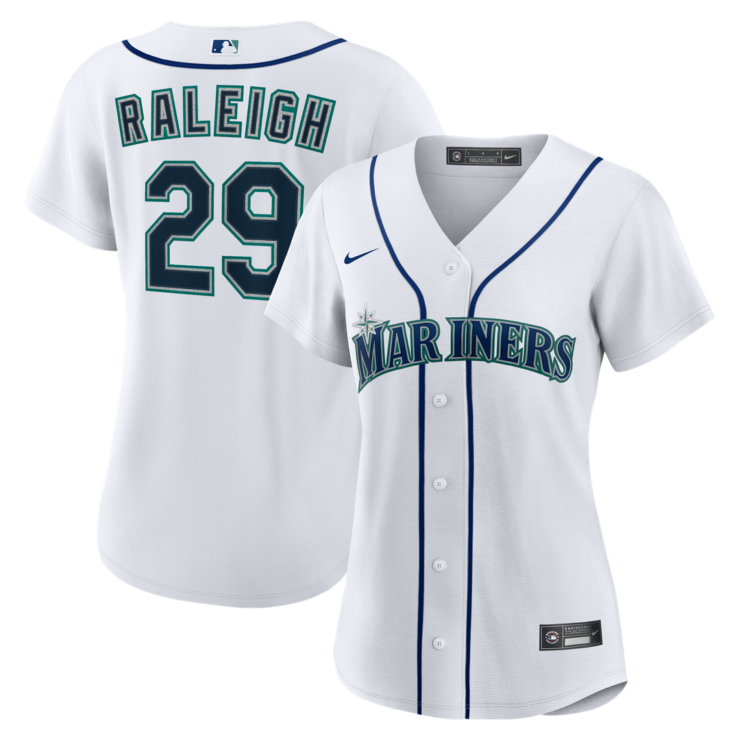 Seattle Mariners Cal Raleigh Women's Home Replica Jersey - White