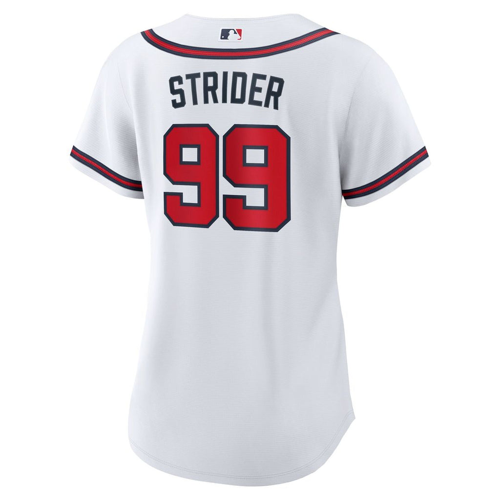 Atlanta Braves Spencer Strider Women's Home Replica Jersey - White