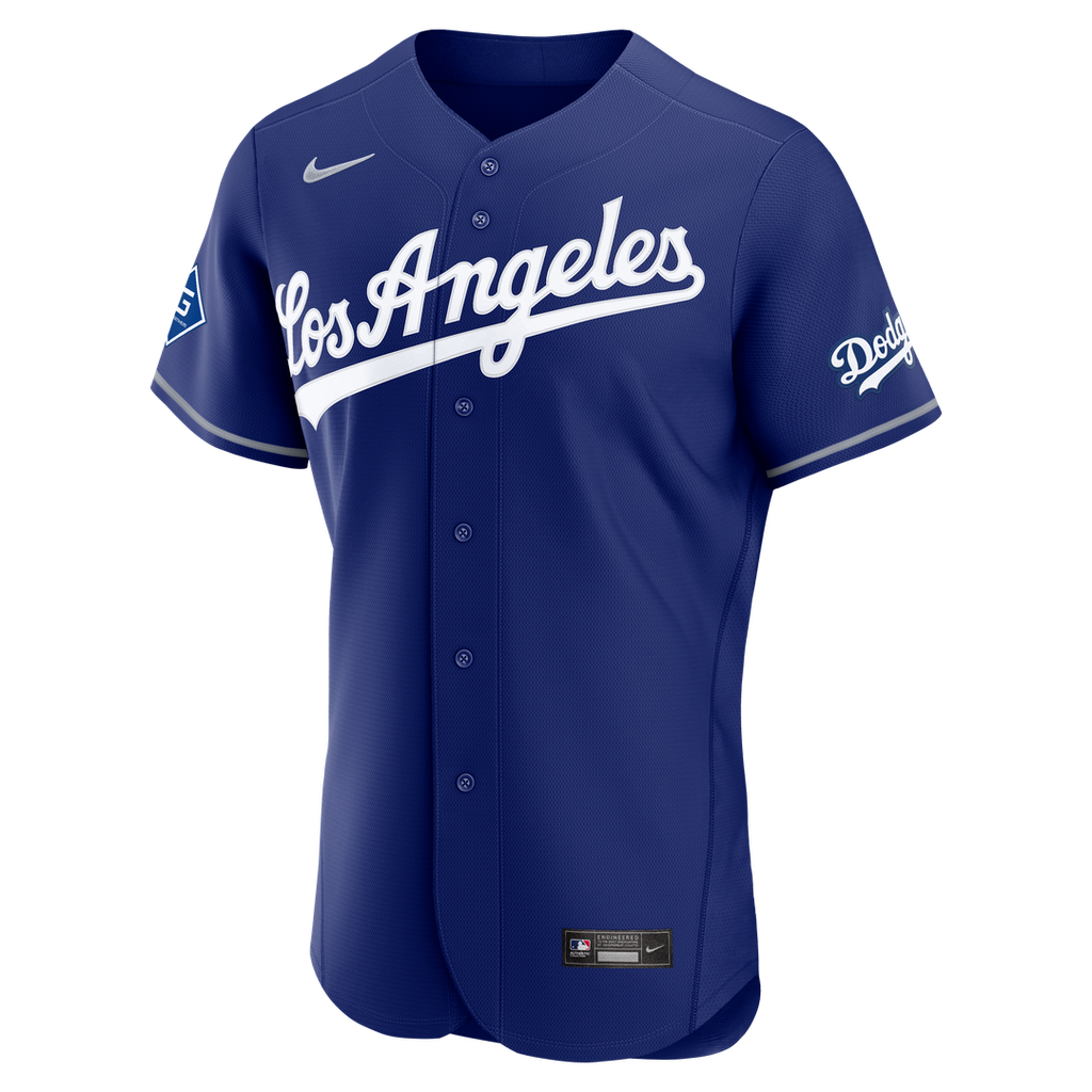 Los Angeles Dodgers Alternate Authentic Jersey with Sponsor Patch - Royal