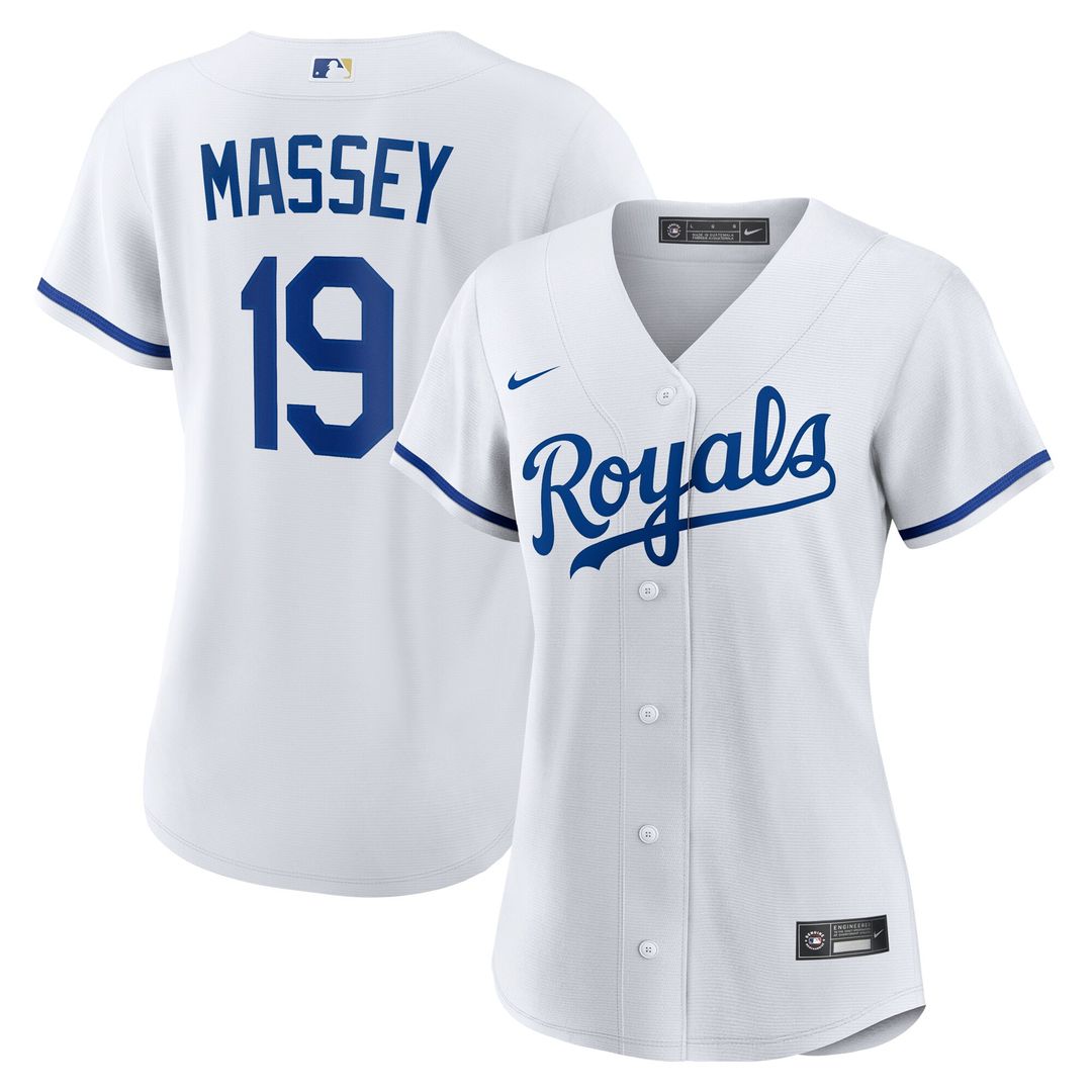 Kansas City Royals Michael Massey Women's Home Replica Jersey - White