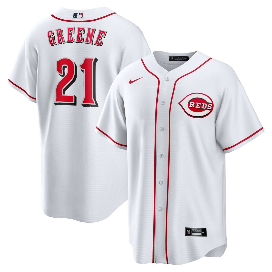 Cincinnati Reds Hunter Greene Home Replica Jersey - White