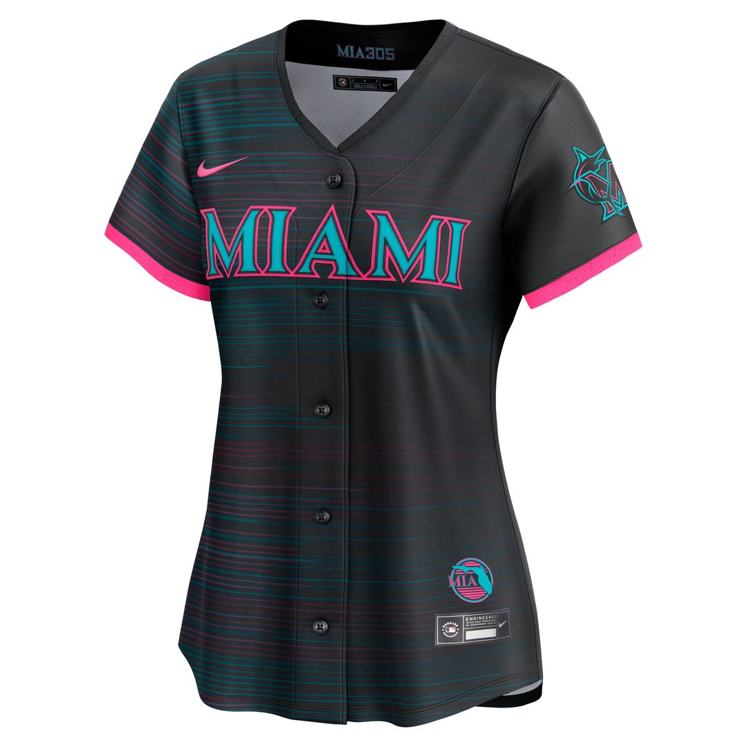 Miami Marlins Women's 2025 City Connect Limited Jersey - Black