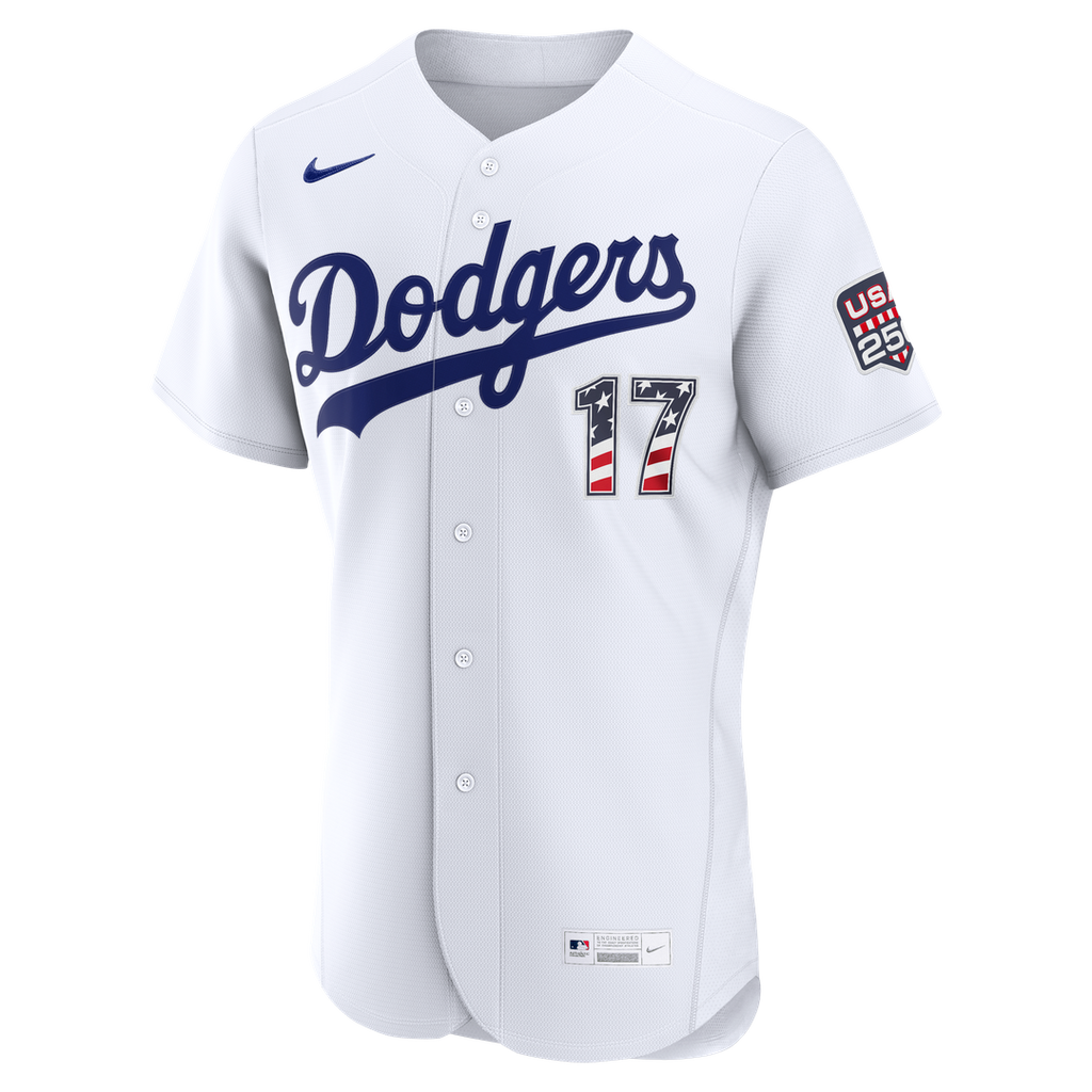 Los Angeles Dodgers Shohei Ohtani USA 250 Fourth of July Home Authentic Jersey - White