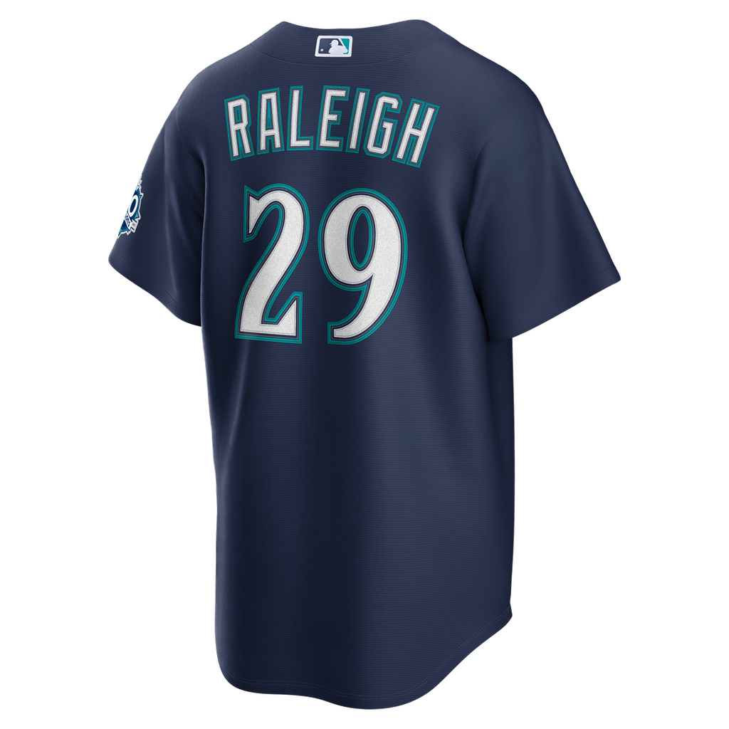 Seattle Mariners Cal Raleigh Home Stadium 50th Season Patch Jersey - White