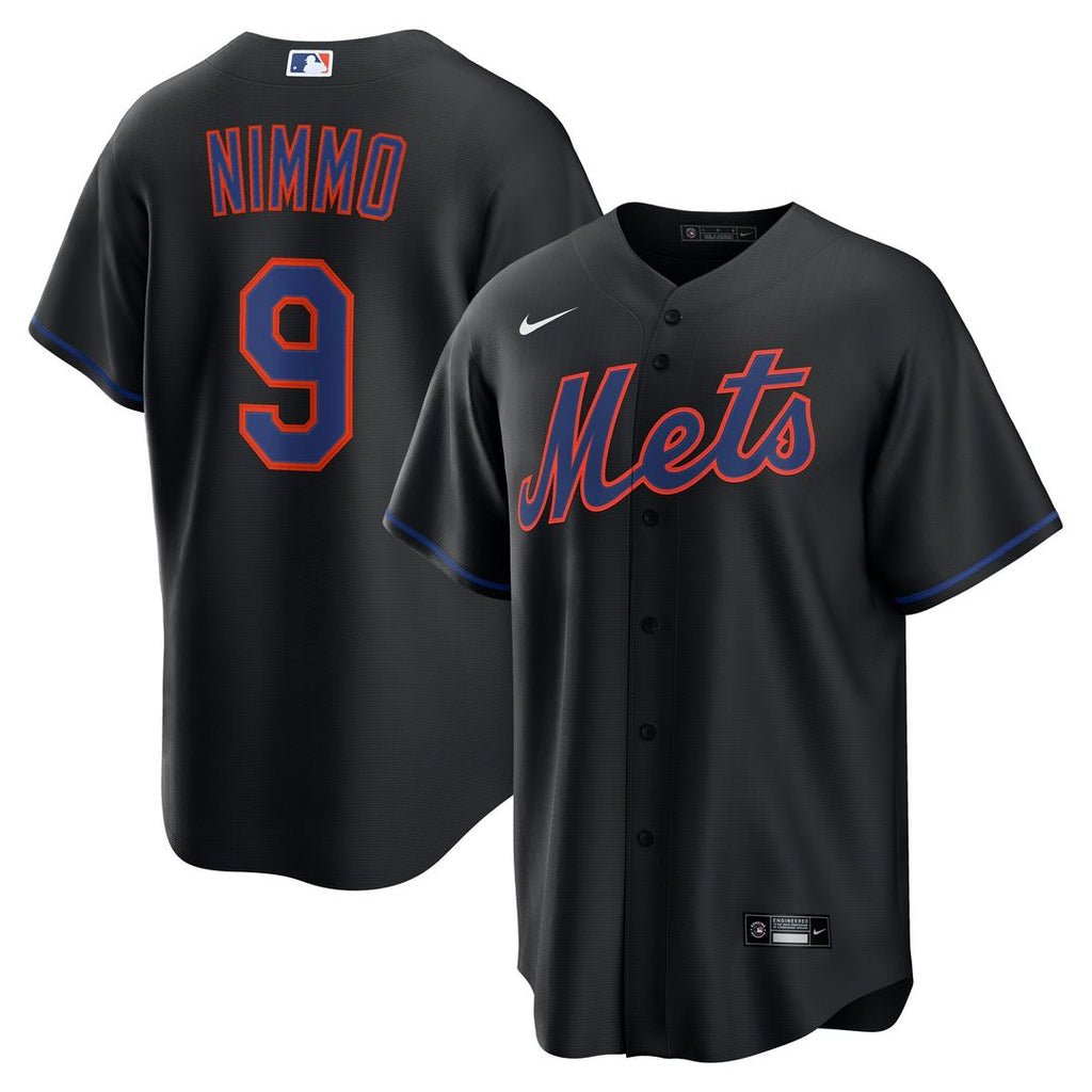 New York Mets Brandon Nimmo Alternate Replica Jersey - Black