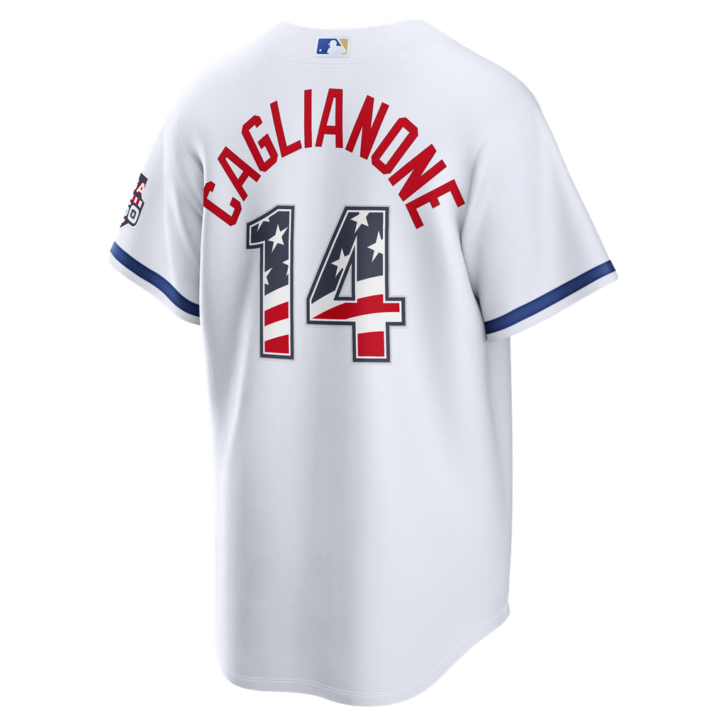 Kansas City Royals Jac Caglianone USA 250 Fourth of July Home Stadium Jersey - White