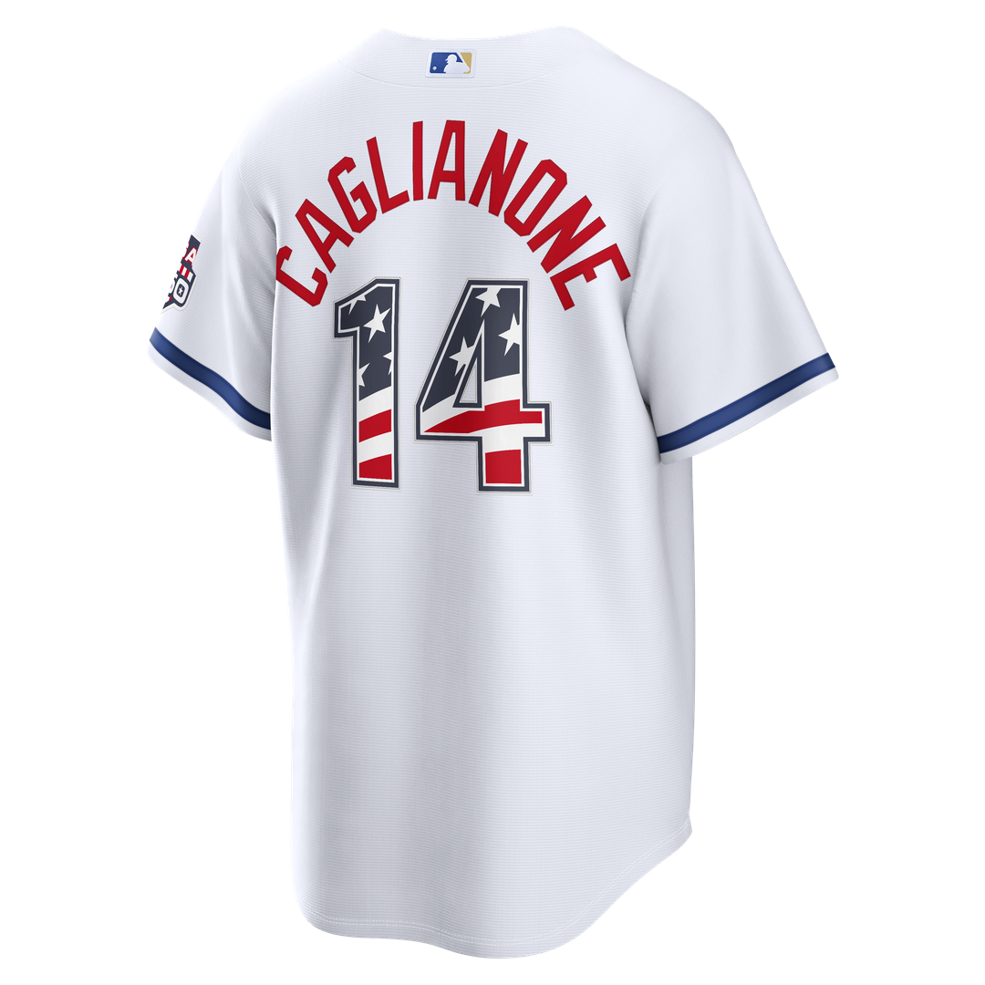 Kansas City Royals Jac Caglianone USA 250 Fourth of July Home Stadium Jersey - White