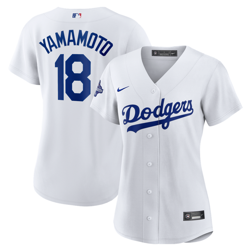 Los Angeles Dodgers Yoshinobu Yamamoto Women's 2025 World Series Champions Home Replica Jersey - White