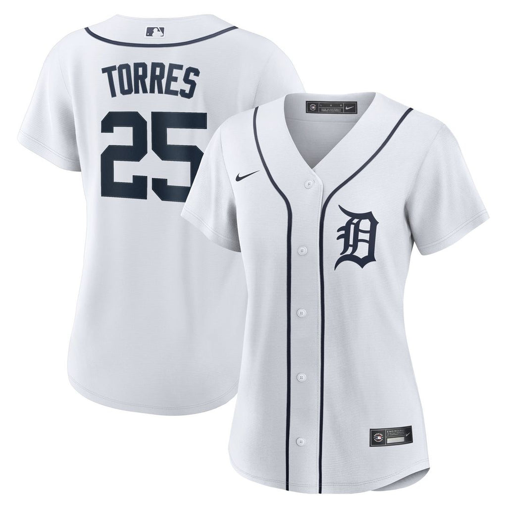 Detroit Tigers Gleyber Torres Women's Home Replica Jersey - White