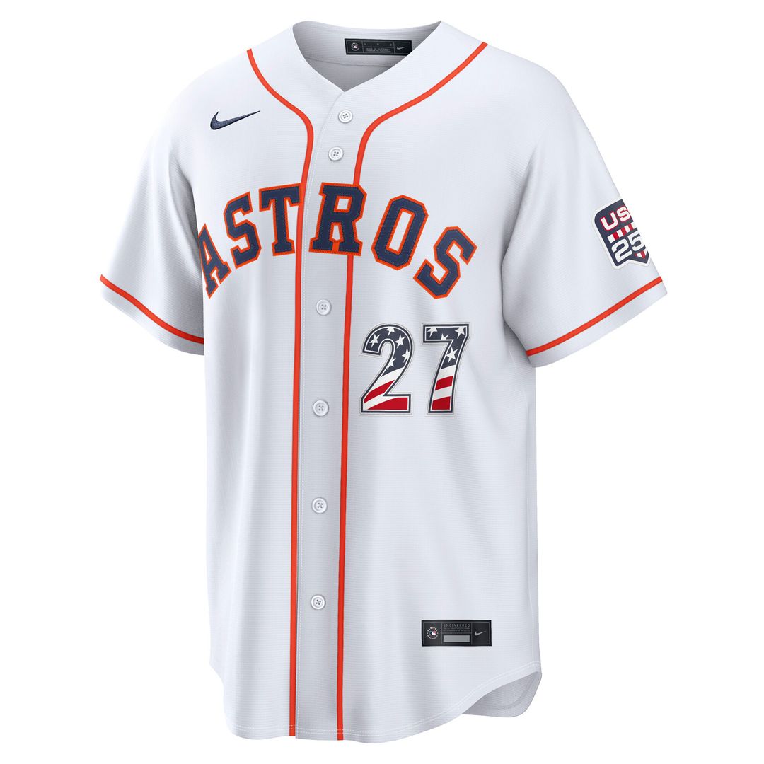 Houston Astros Jose Altuve USA 250 Fourth of July Home Stadium Jersey - White