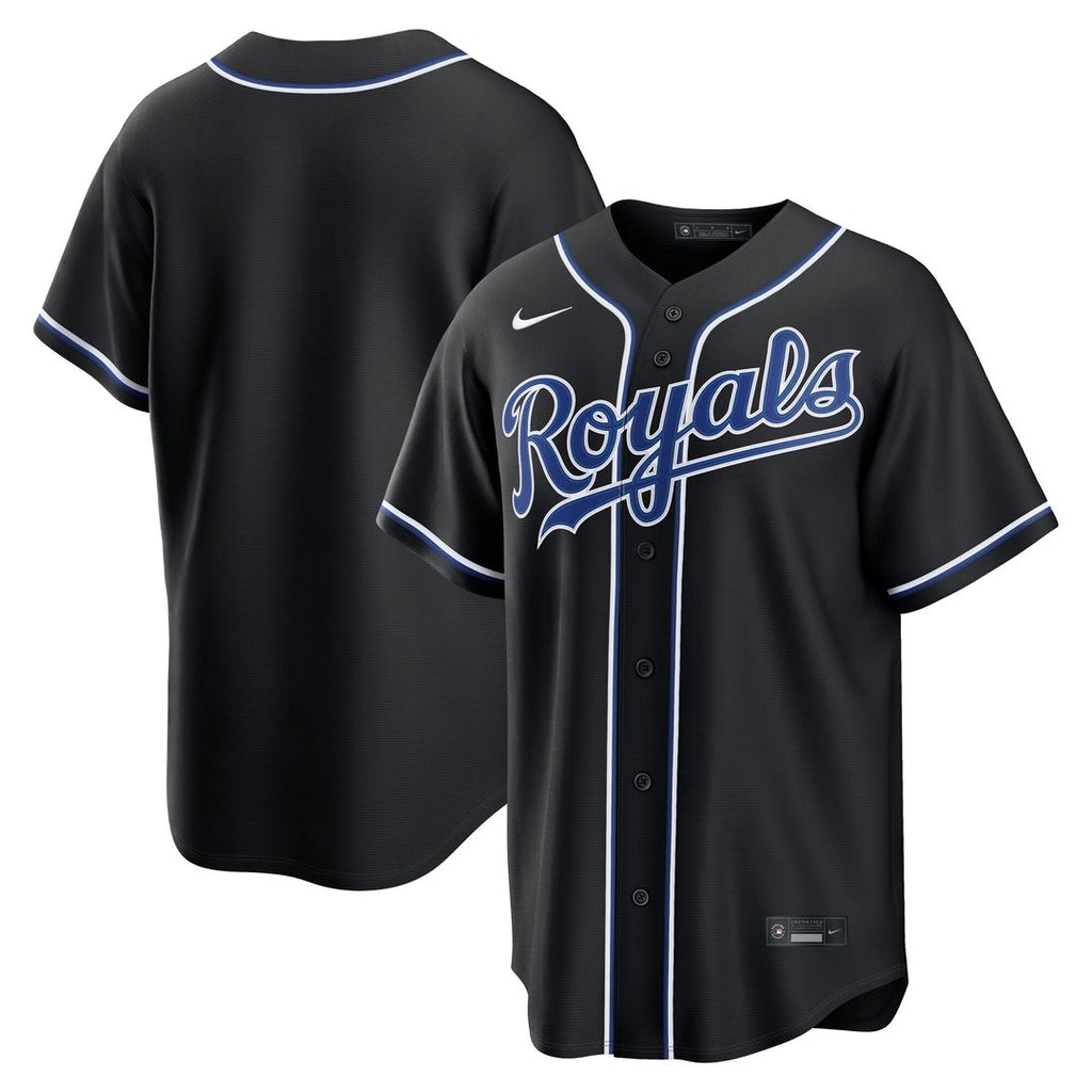 Kansas City Royals Fashion Replica Black Out Jersey