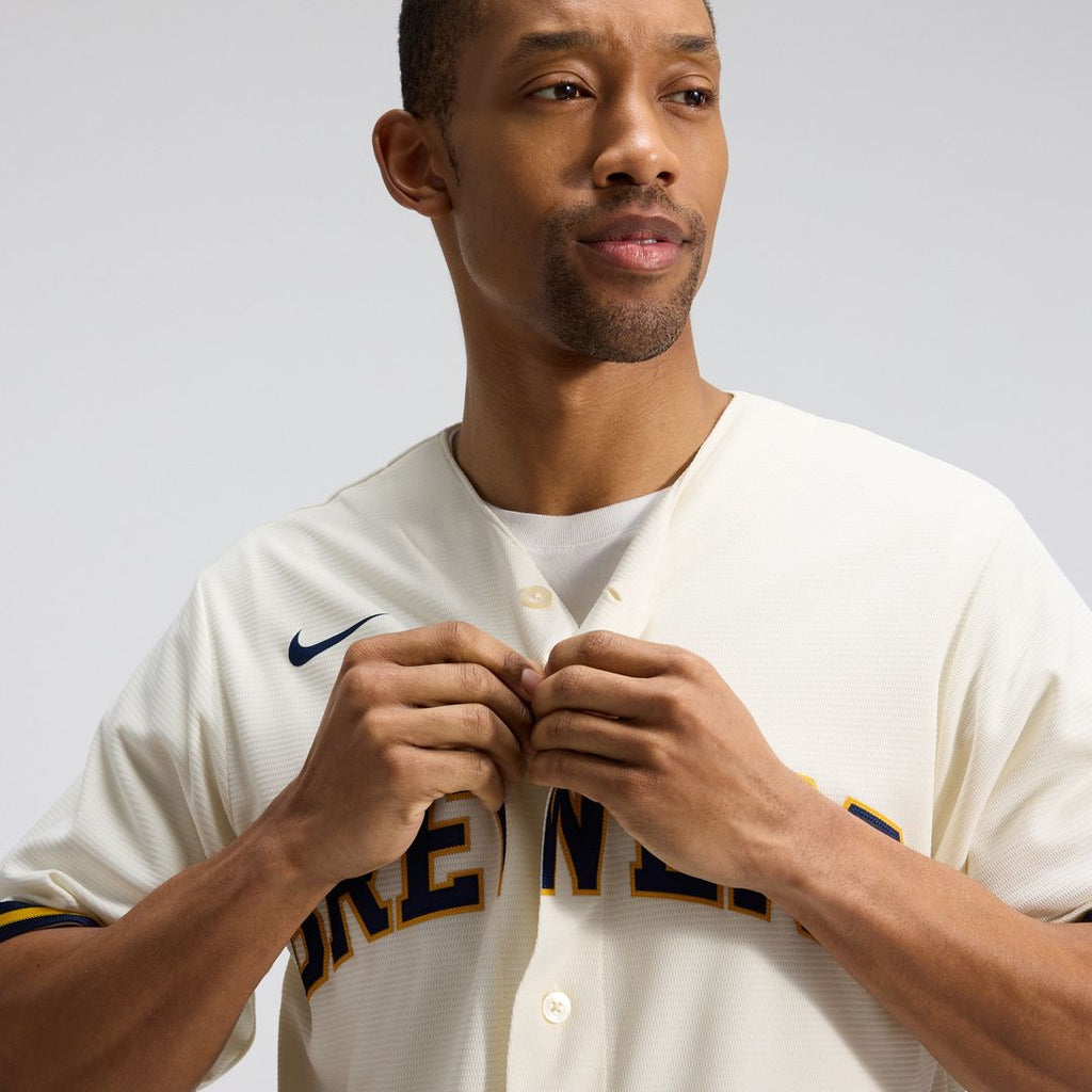 Milwaukee Brewers Home Replica Team Jersey - Cream