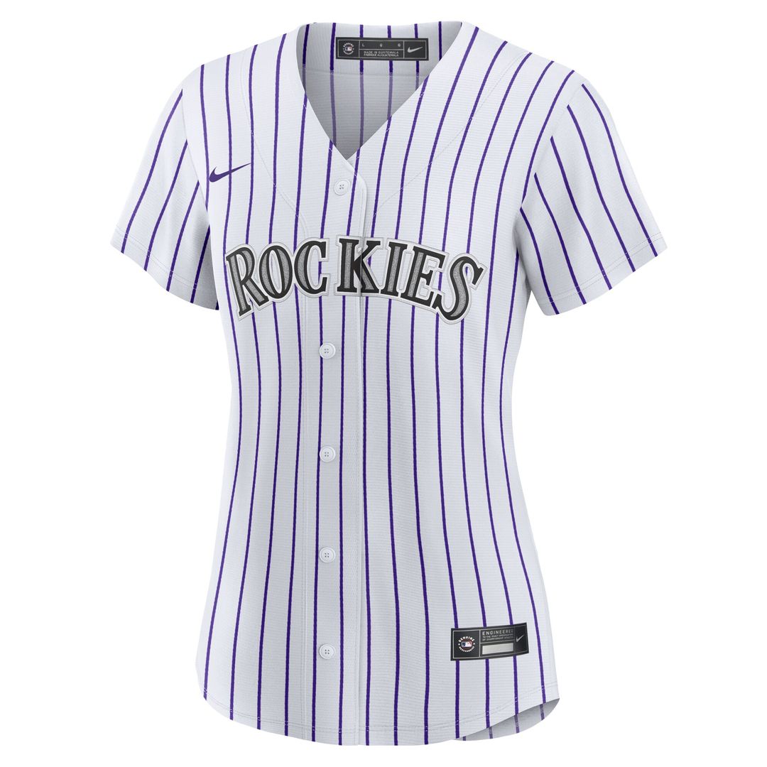 Colorado Rockies Tyler Freeman Women's Home Replica Jersey - White
